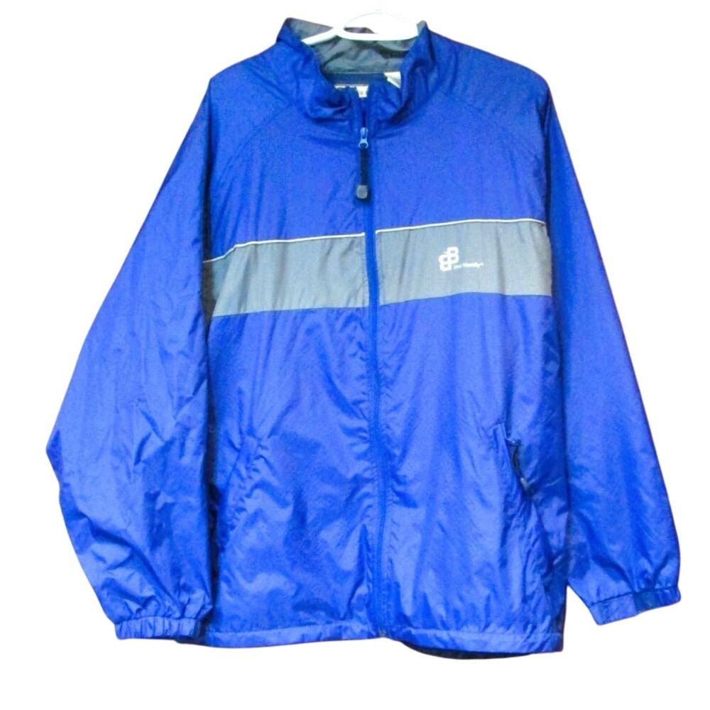Vintage Bugle Boy Men's Windbreaker Size Large Nylon Zip Jacket 90s Streetwear